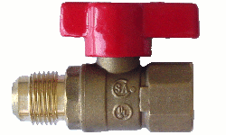 5/8" Flare x  3/4" FNPT Brass Gas Shutoff Valve